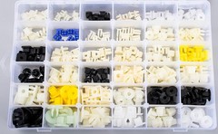Versatile 360pcs Nylon Grommet Nut Assortment for Repairs on Multiple Car Brands