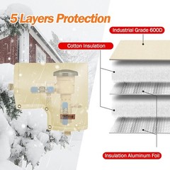 Heavy-Duty Waterproof Backflow Insulation Cover – 13″ x 12″ Size for All Seasons