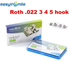 5pK Orthodontic Dental Brackets Brace Mini Roth/MBT 018 022 345 Hook EASYINSMILE