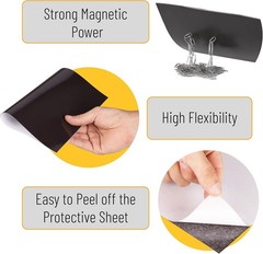 4 Pack of 8″ x 10″ Adhesive Magnetic Sheets – Perfect for Crafting & Decorating