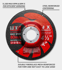 Grinding Wheels Grinding Discs 4-1/2” X 1/4” X 7/8” Grinder Wheel Center Meta