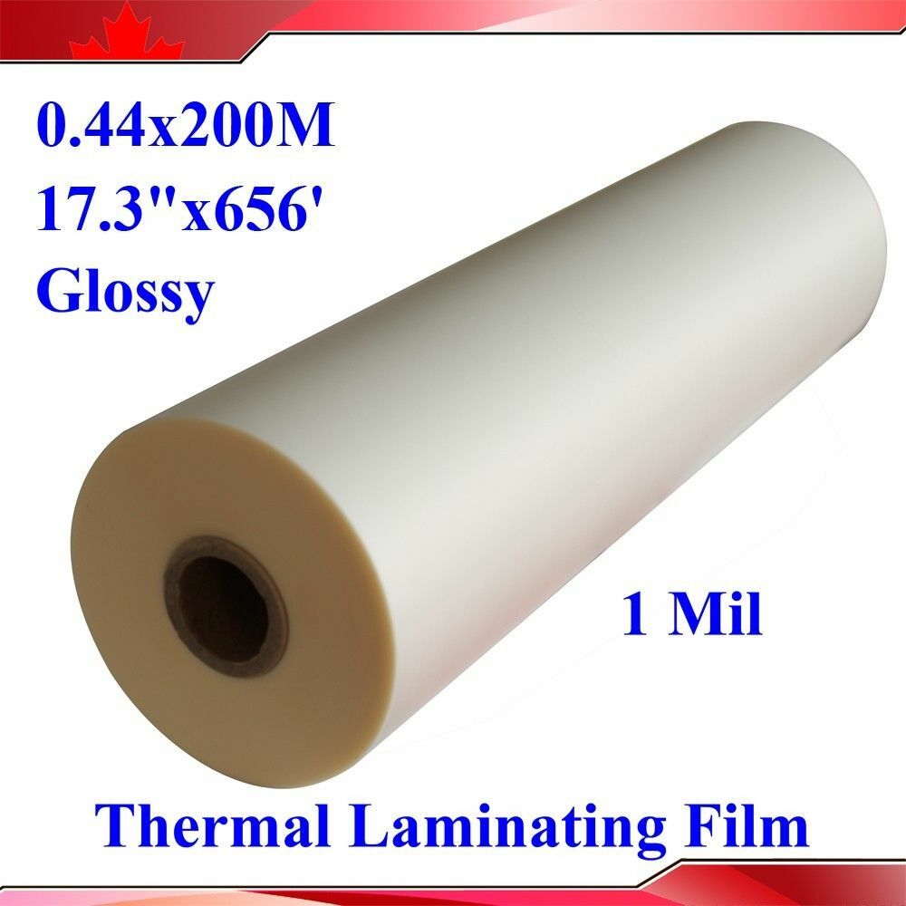 Glossy Bopp Film 17.3″X656′ UV 1Roll Luster Thermal Laminating Film Laminator