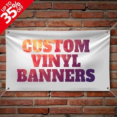 Anley Custom Vinyl Banner – 18oz Heavy Duty Vinyl Sign – Personalized Banner