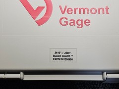 Vermont Gage 901200400 190-Piece Pin Gage, Minus, 0.061-0.250 In, Black