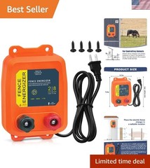 Easy Plug-In Electric Fence Charger – 2-Mile , Ideal for Livestock Safety