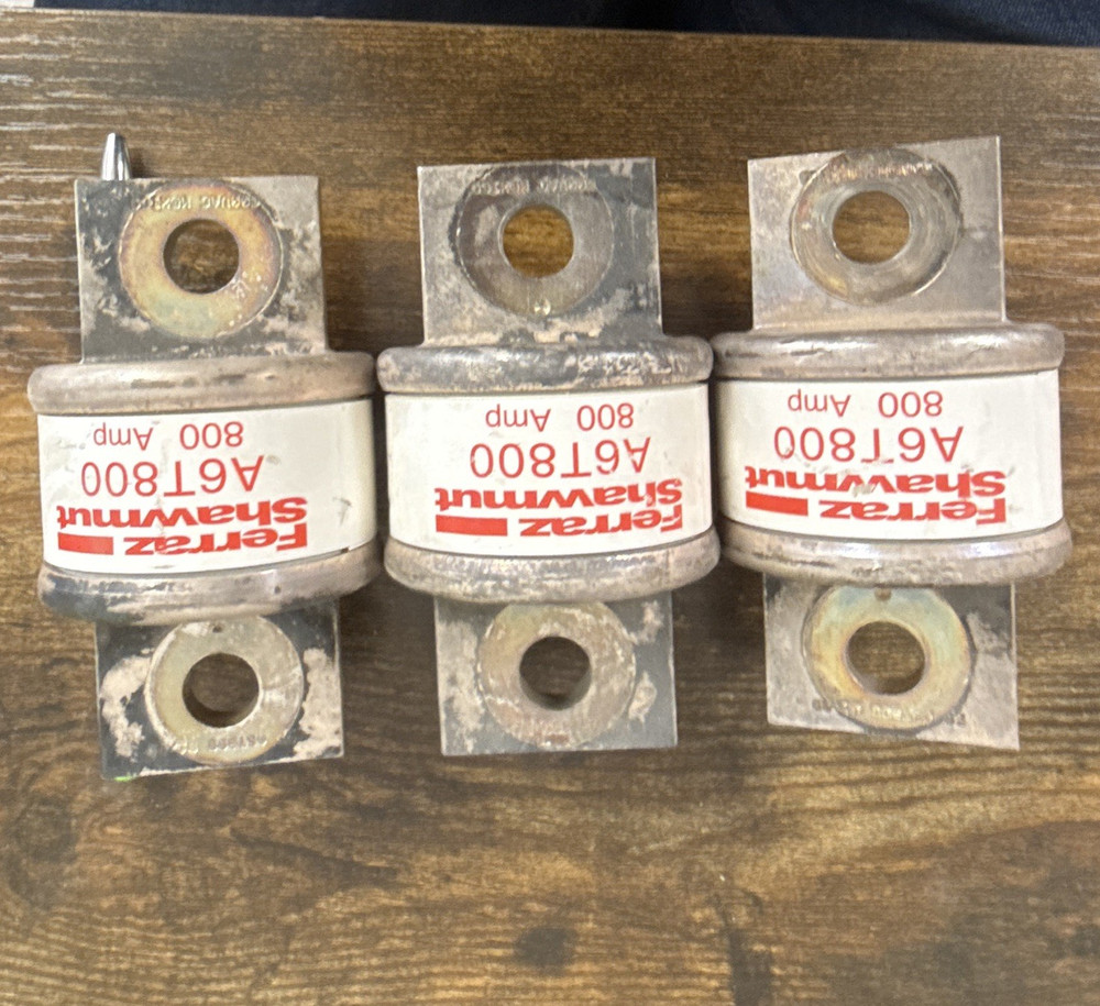 Ferraz Shawmut A6T800 800A 551-600V HRC Cartridge Fuse Bolt-On 3PK