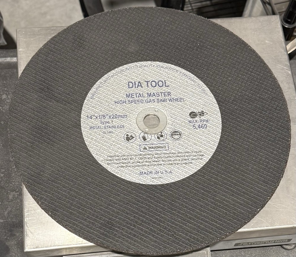 14″ x 1/8″ x 20mm Metal CUT-OFF WHEELS Chop Saw Wheel Cutting Blades. Multi Man