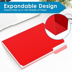 Durable 1/3 Cut Tab File Folders – 15 Pack Letter Size, Multicolor Solution