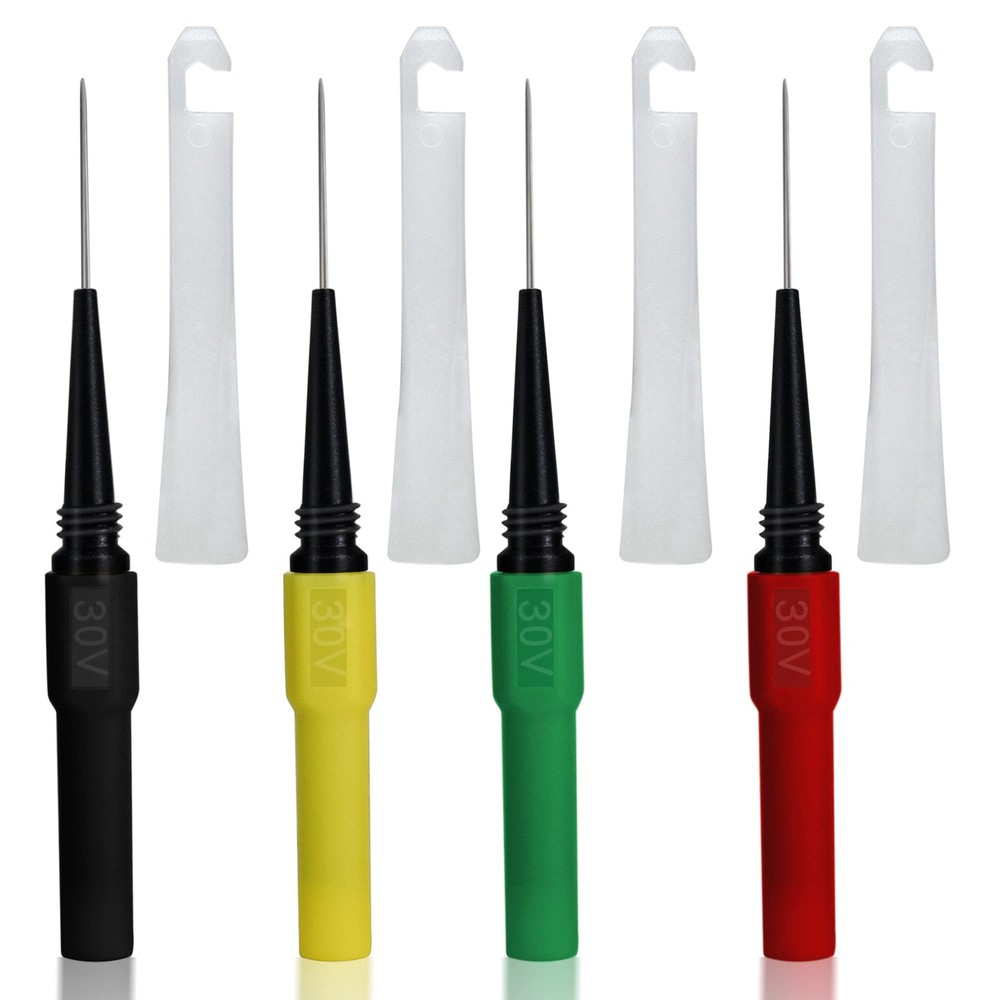 4PCS Piercing Clip Test Probe Set 0.7mm Wire Piercing Pins for Car Tester