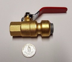 5 PIECES 1/2″ PUSH FIT x 1/2″ FNPT (FEMALE THREADED) BALL VALVE