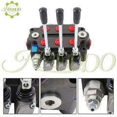 3Spool 25GPM 3000PSI Monoblock Hydraulic Directional Control Valve Double Acting