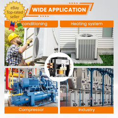 2 Pole Air Conditioner Contactor 40 Amp 220V Coil,Ac Definite Purpose Contactor,