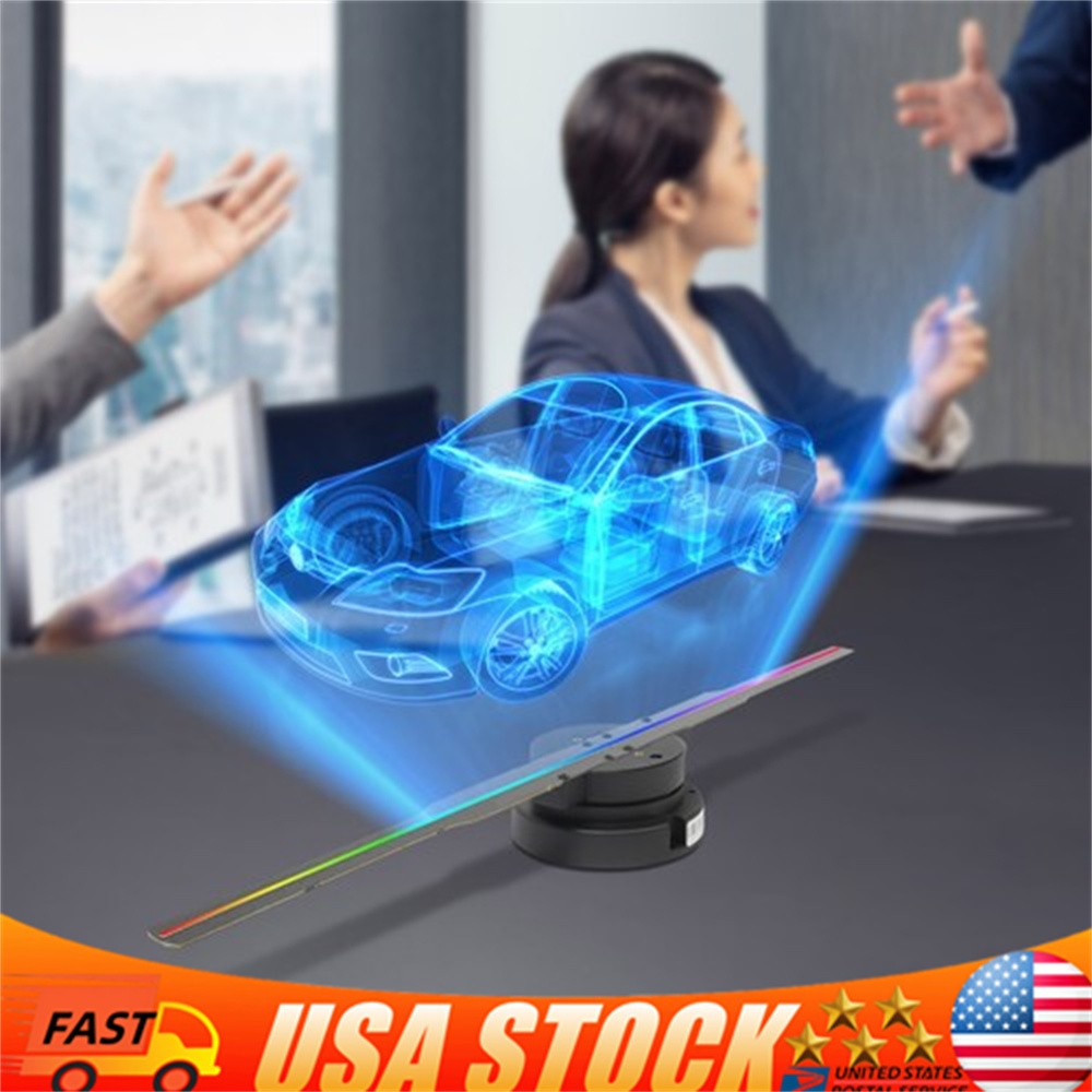 3D Effect Hologram Fan Projector w/ Remote Control 1024*244LED Advertising Sign