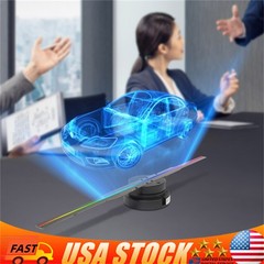3D Effect Hologram Fan Projector w/ Remote Control 1024*244LED Advertising Sign
