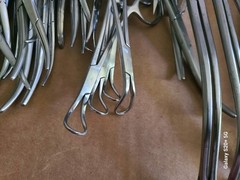 Lot of 200+ Assorted Tissue Forceps Straight, curved, tissue and scissors..