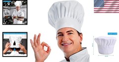 Stylish Adjustable Chef Hat for Adults – Perfect for Cooking and Baking, White