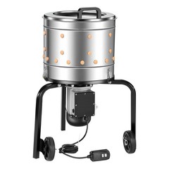 Uimoso 15.7″ Electric Poultry Plucker Machine 550W, 275RPM, 114 Fingers, Wheels