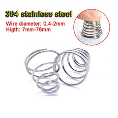 304 Stainless Steel Conical Compression Springs, 0.4-2mm Wire Diameter