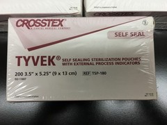 Crosstex REF TSP-180 Self-Seal Tyvek Pouch 3.5″ x 5.25″ Lot 3 PKS