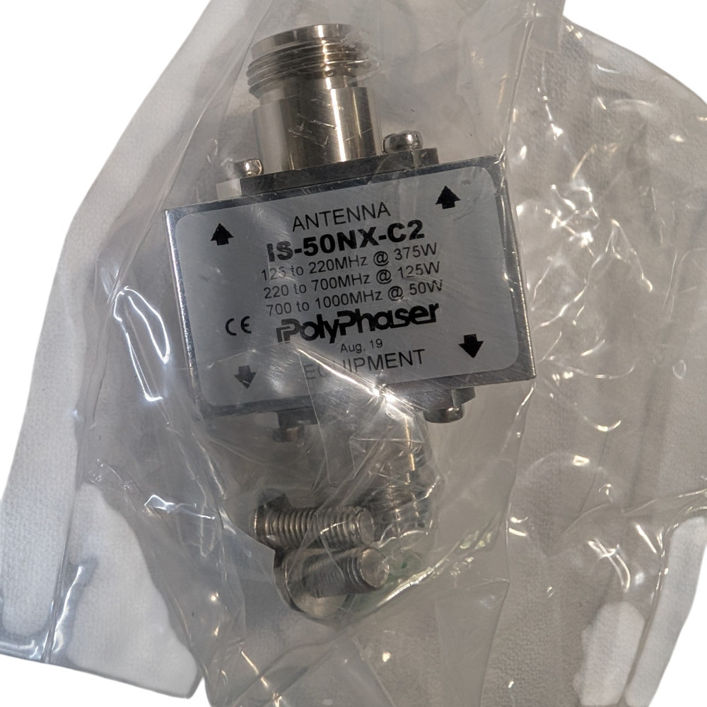 New PolyPhaser IS-50NX-C2 Type N F/F Coaxial RF Antenna Surge Protector Arrestor