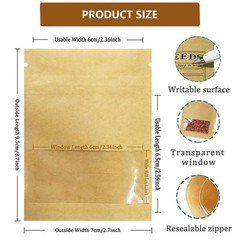 MITOB 500 Pack Clear Window Small Resealable Seeds Packets Coin Envelopes