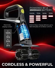 Saker Electric Grill Brush with 450 RPM & LED Light | Tangle-Free Grill Clean…