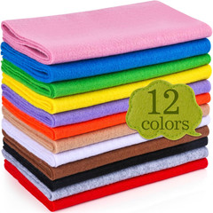 12 Rolls 8″x35″(20.5x90cm) 1.4mm Thick Soft Felt Fabric Sheet 12 Assorted Col…