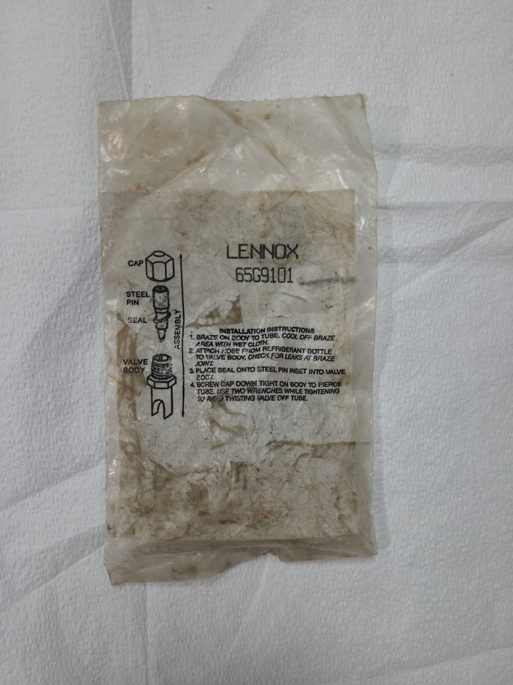 Lennox 65G9101 OEM Braze-On Self-Piercing Copper Saddle Valve 3/8″ for HVAC