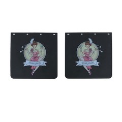 Heavy Duty PVC Rubber Mud Flaps 24×24 inch 2 Pack for Pickup Semi Truck Trailer