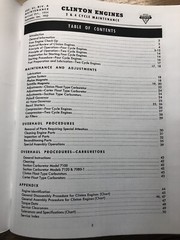 Clinton Gem Panther Long Life Red Horse Engine Service Overhaul Operators Manual