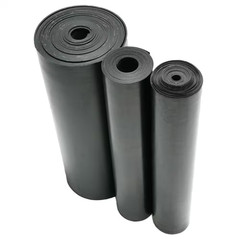 Cloth Inserted SBR 1/8 In. X 36 In. X 72 In. 70A Rubber Sheet – Black
