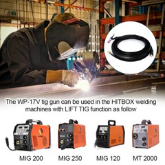 HITBOX TIG Welding Torch WP17V Welder Torch 140A SR-17V Lift TIG TIG Welder Gun