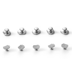 10pcs Dental Ortho ortodoncia Bondable Lingual Button monobloque Rectangular