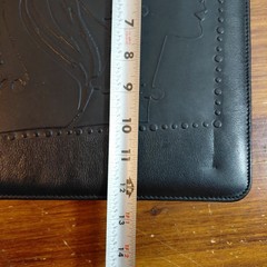 Vintage Barbie Faux Leather Padfolio Folder W Barbie Notepad 10×12 Black