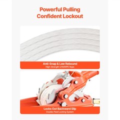 Uimoso Heavy-Duty Rope Puller with 6614 lbs Capacity and 35 ft Durable Rope