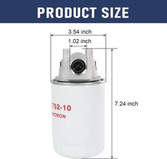 10 Micron Hydraulic Oil Filter Assembly, Spin-On Design, Return Line Filter with
