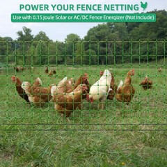 Electric Fence Netting – Chicken Fences for the Yard Semi-Rigid Net for Livestoc