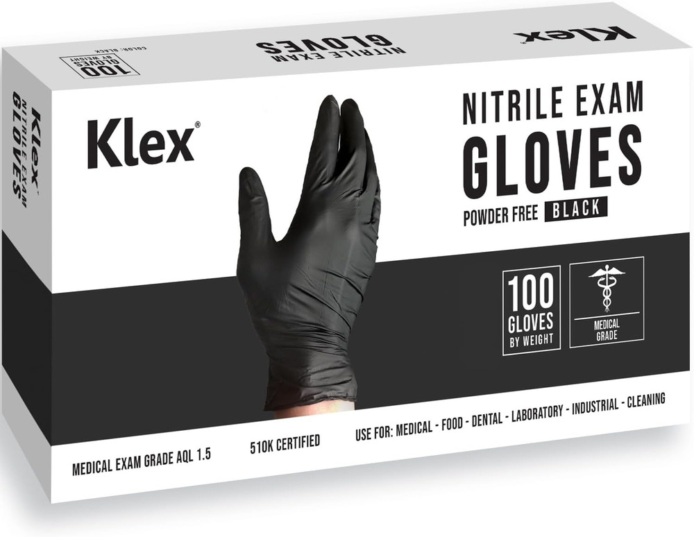 Nitrile Exam Gloves – Medical Grade, Powder Free, Latex Rubber Free, Disposable,
