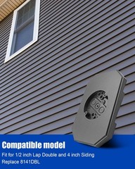 3 Pack of 8141DBL Siding Light Mounting Block Bracket Black with Built-in Ele…