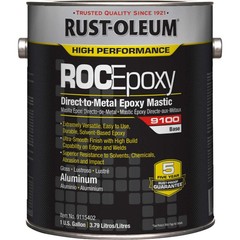 RUST-OLEUM 9115402 Epoxy Mastic Base,9100,Aluminum,1gal,Can 6A932