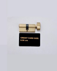 Solid Brass Lock Cylinder with 3 Keys 63mm Door 63MM-KD, Brushed
