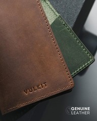 Leather Business Card Holder Slim Compact Bifold Wallet for Men Women