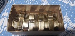 Lot of 45 Original Corbin Z1-60-5 Nickel Silver Key Blanks Tarnished