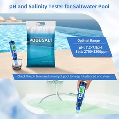YINMIK pH Salt Meter 5 in 1 TDS EC Salinity Tester for 5 IN 1 Blue Color