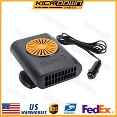 1x New 200W 12V Car Heater Cooling Fan For Windshield Defrosting – Orange/Black