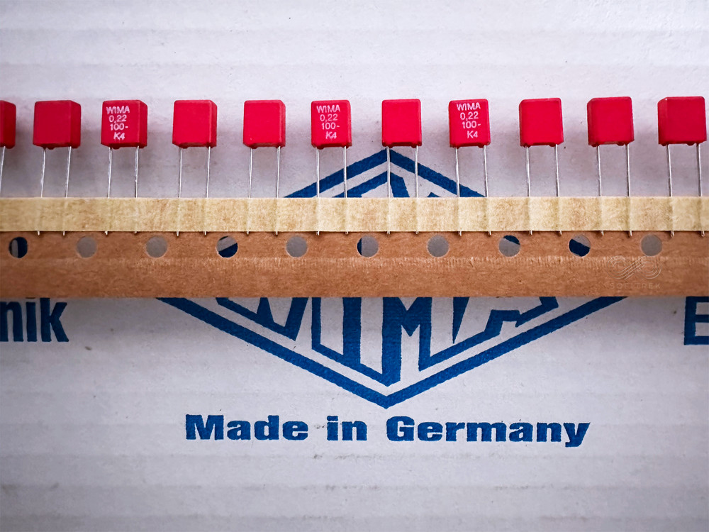 20Pcs MKS-2 0,22uF WIMA 0.22uF 100V Metallized Polyester Capacitor 20% PCM 5mm