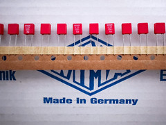 20Pcs MKS-2 0,22uF WIMA 0.22uF 100V Metallized Polyester Capacitor 20% PCM 5mm