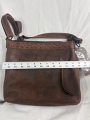 Lady Concealed Carry Crossbody Purse Genuine Leather Handbag with Locking Gu..