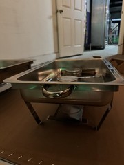 Full Size Stainless Steel Rectangle Commercial Chafing Dishes Lift-Off Lid Set