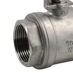 1-1/4 inch 1.25″ Ball Valve,316 Stainless Steel Full Port,2-Piece, 1000WOG 2Pack